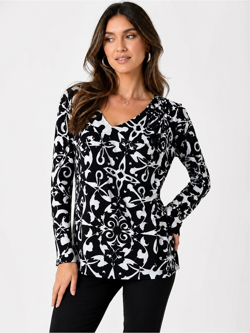 Narciso‎ Rodriguez Design Nation Artsy Graphic Tunic Y2K Avant Garde Top